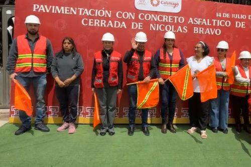 Arranca alcalde de Calimaya, pavimentación de tres calles